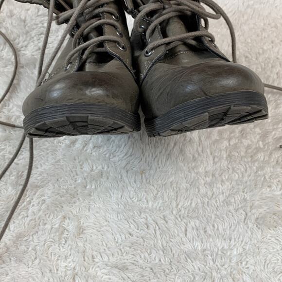 Rock and Candy Spray Paint lace accent combat Moto boots, size 8 - Picture 9 of 10